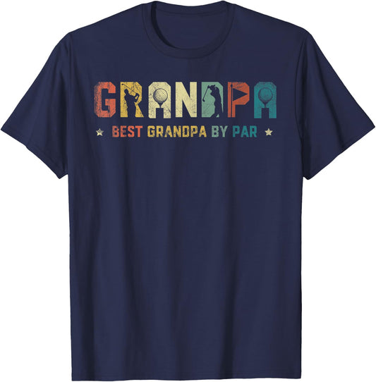 Father's Day Grandpa Golf Shirt Golfer T-Shirt - T-Shirt | Navy