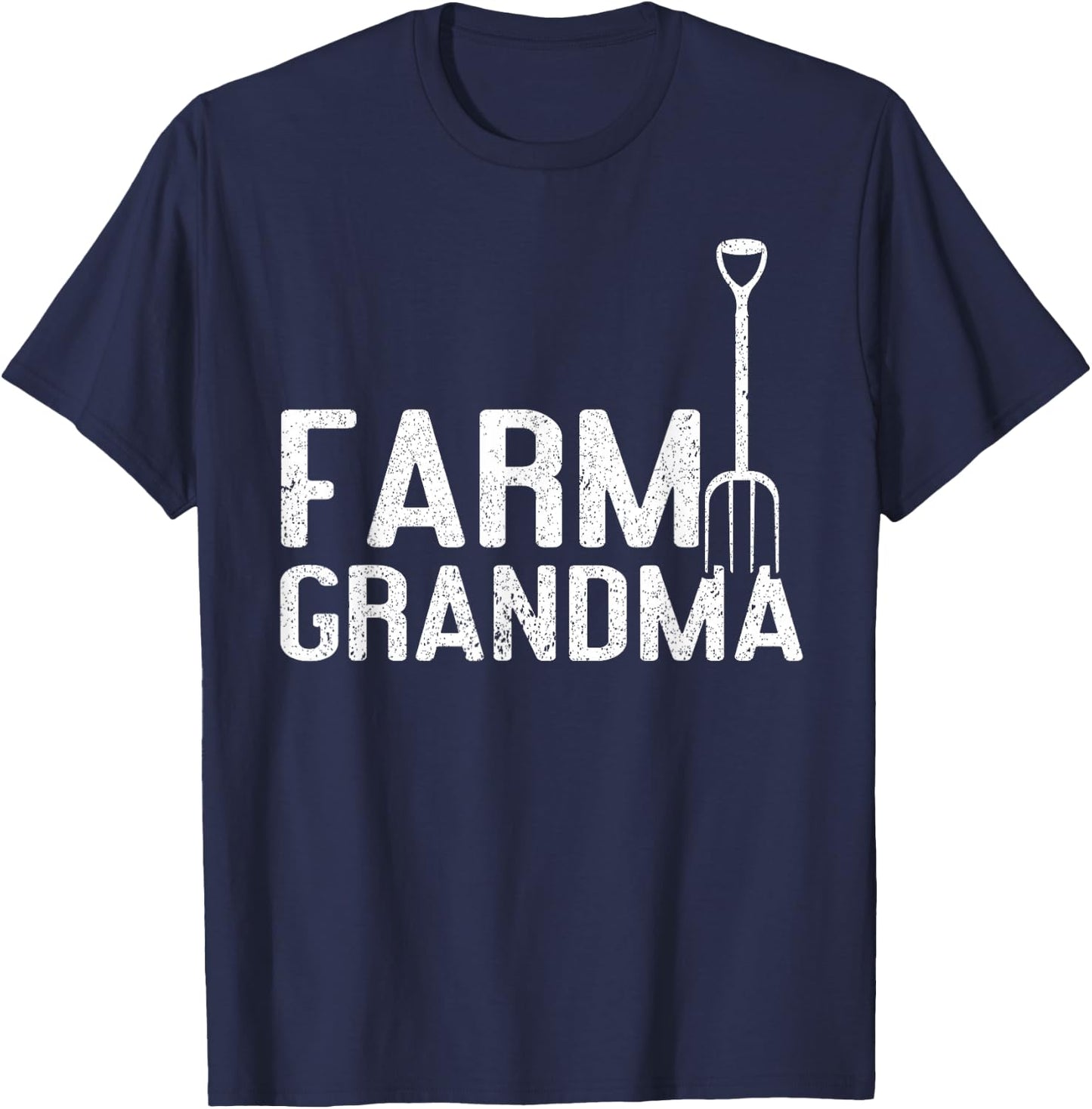 Farm Grandma | Local Farm Lover Funny Farmer Grandma T-Shirt - T-Shirt | Navy