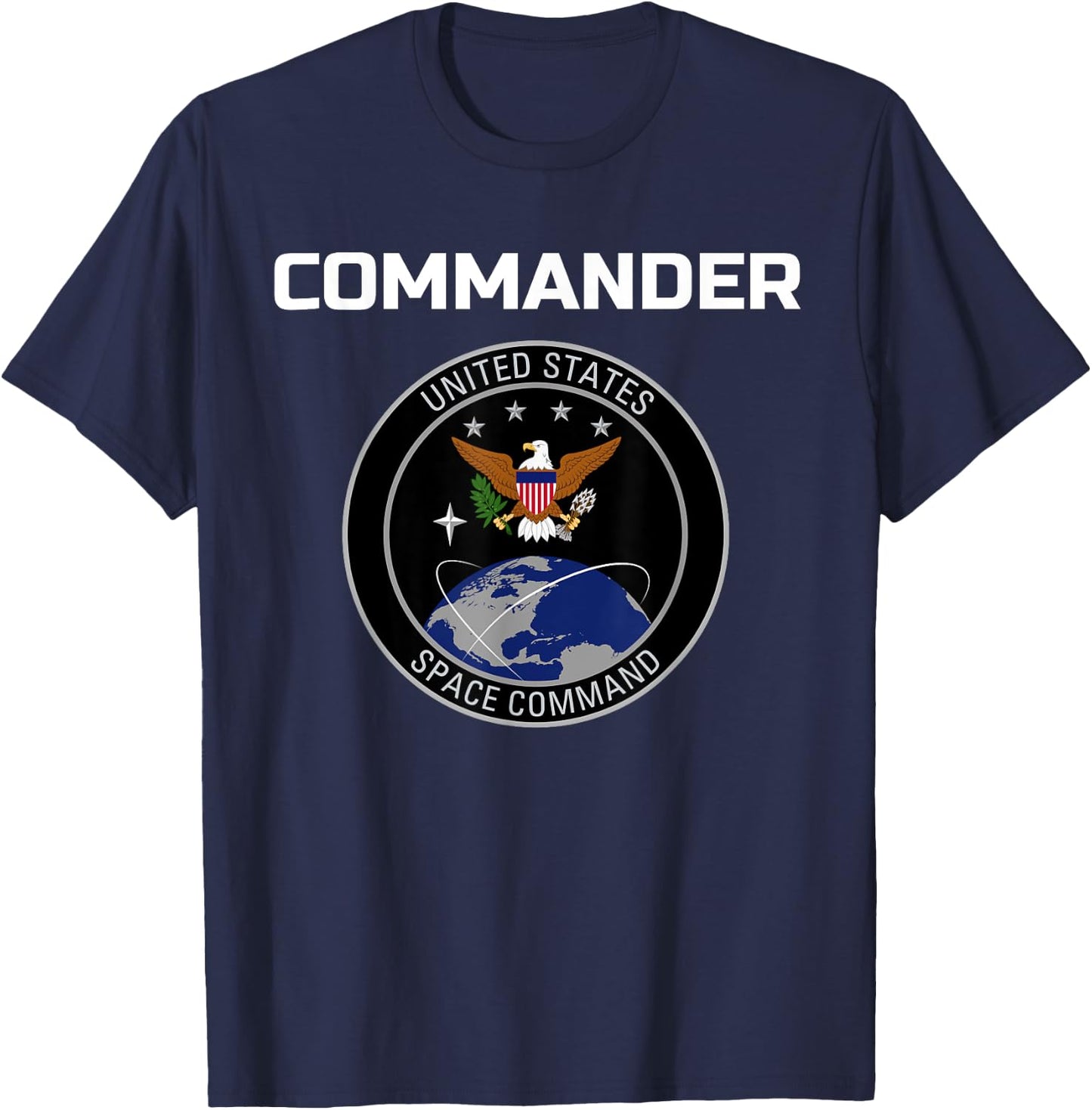Commander United States Space Command T-Shirt - T-Shirt | Navy