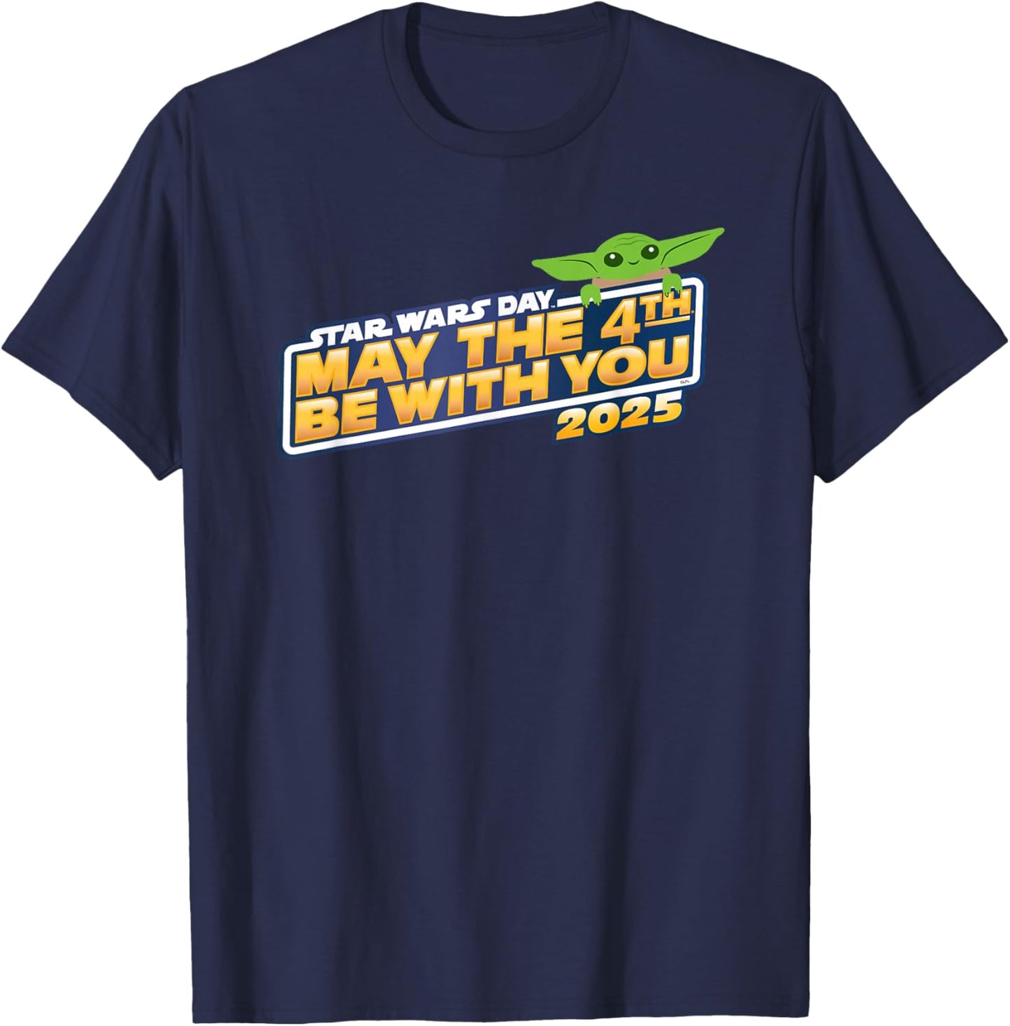 Star Wars Day: May the 4th Be With You 2025 Grogu Logo T-Shirt - T-Shirt | Navy