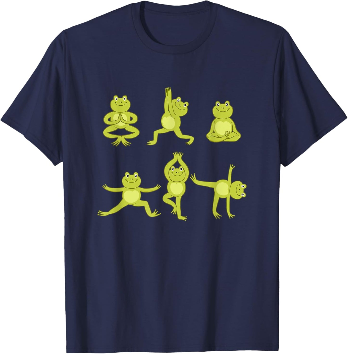 Yoga frog meditation frog makes yoga exercises T-Shirt - T-Shirt | Navy
