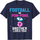 Football or Pom Poms Cheerleader Brother Loves You Baby T-Shirt - T-Shirt | Navy