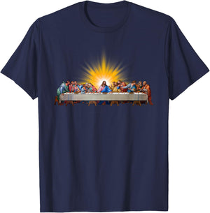 Last Supper Jesus Christ Leonardo Da Vinci Painting T-Shirt - T-Shirt | Navy