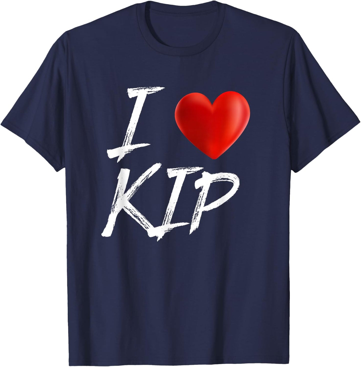 I Love Heart KIP Family Name T Shirt T-Shirt - T-Shirt | Navy