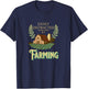 Easily Distracted By Farming Agriculture Farm Lifestyle T-Shirt - T-Shirt | Navy
