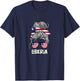 Liberia Girl African Girls Flag T-Shirt - T-Shirt | Navy