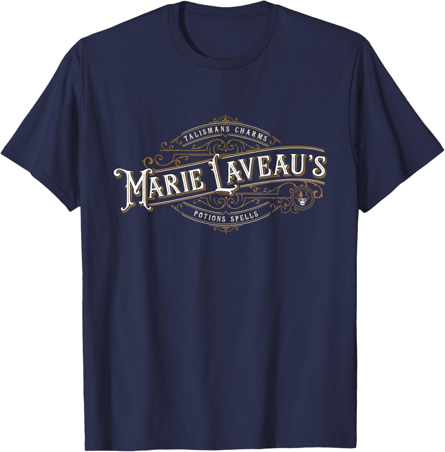 Voodoo Queen Marie Laveau's Apothecary Vintage Sign T-Shirt - T-Shirt | Navy