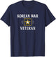 Korean War Veteran - Vintage Style T-Shirt - T-Shirt | Navy