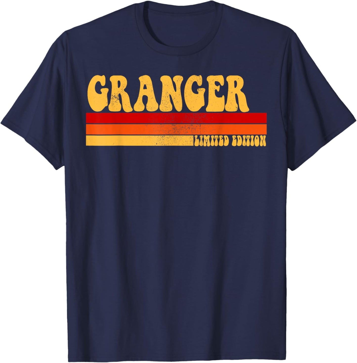 GRANGER Name Personalized Idea Men Retro Vintage GRANGER T-Shirt - T-Shirt | Navy