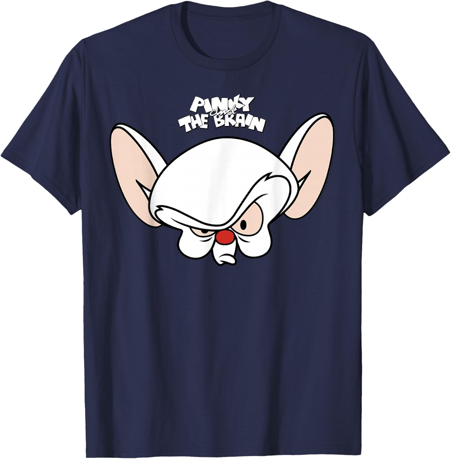 Pinky and The Brain Big Face T-Shirt - T-Shirt | Navy