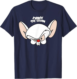 Pinky and The Brain Big Face T-Shirt - T-Shirt | Navy