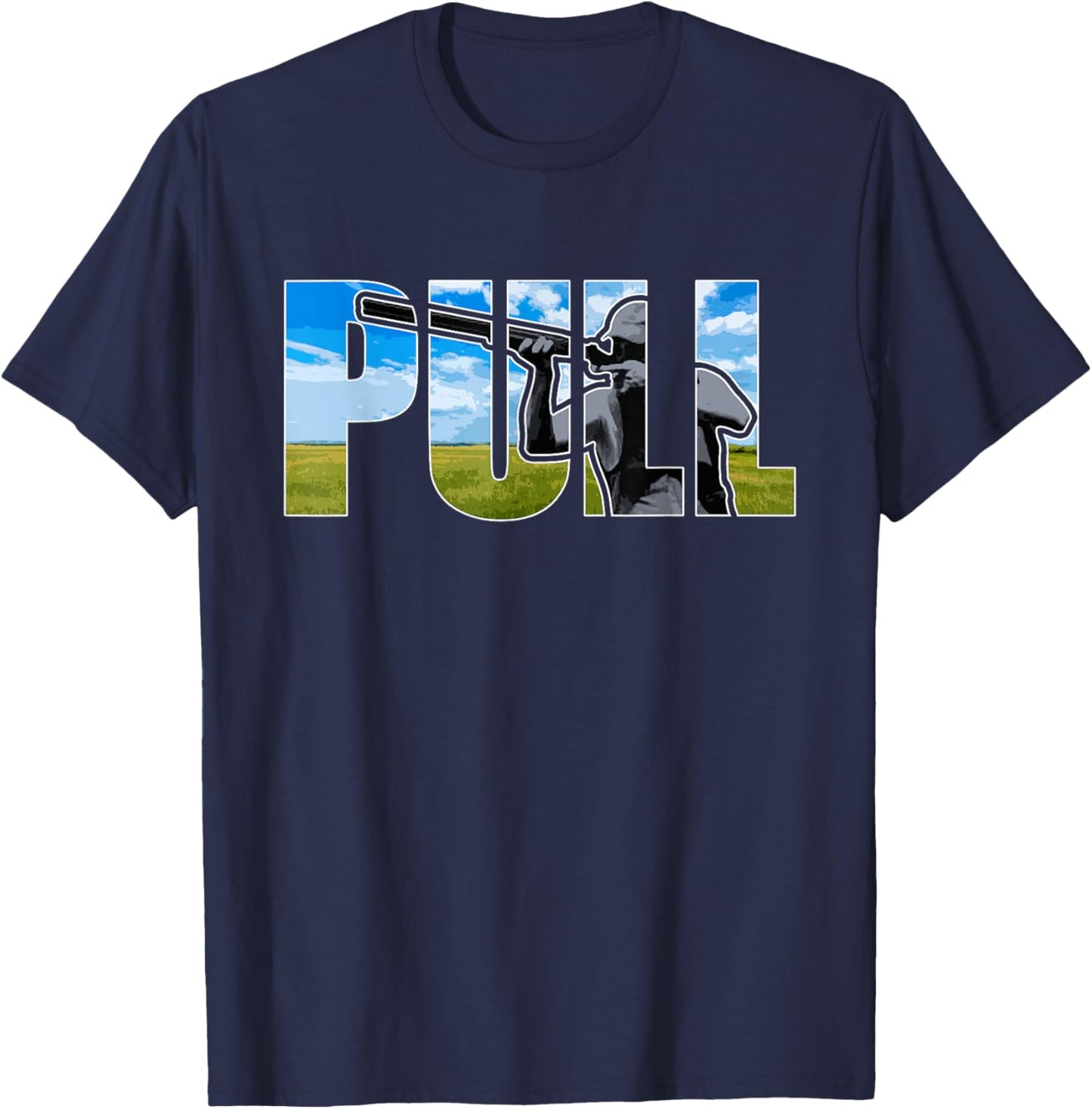 Funny Skeet Shooting Trap Sporting Clay Shooter Shotgun Gift T-Shirt - T-Shirt | Navy