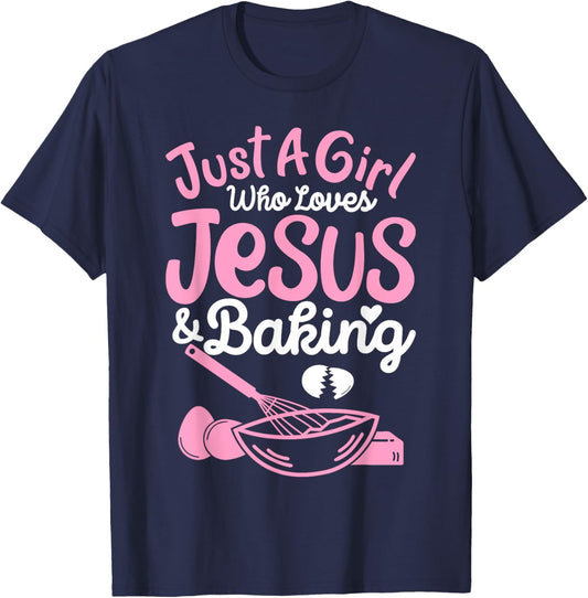 Baking For Bakers Just A Girl Who Love Baking T-Shirt - T-Shirt | Navy