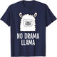 Cute No Drama Llama T-Shirt - T-Shirt | Navy