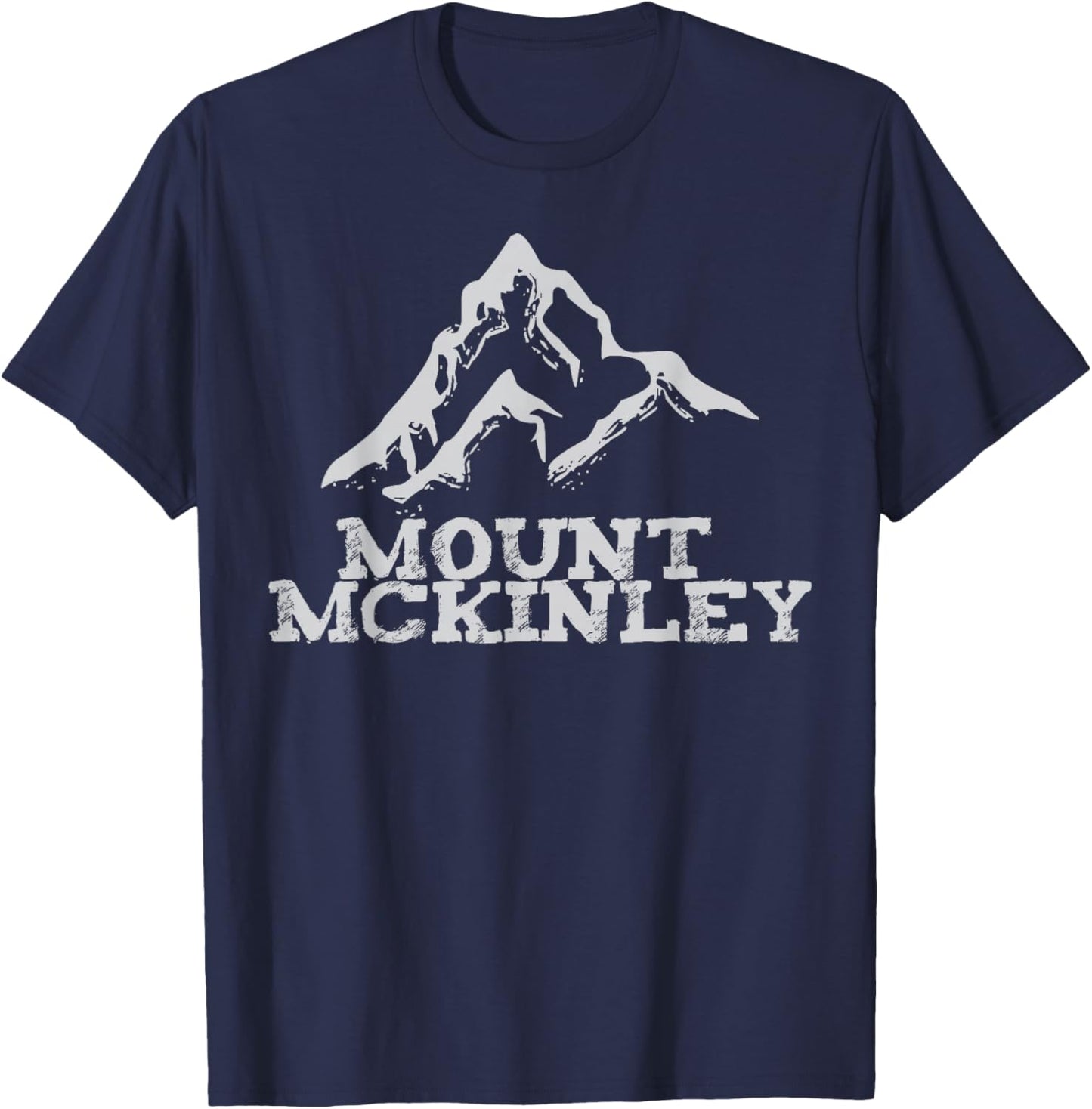 Mount McKinley Hiker Outdoors Camping Nature Hiking T-Shirt - T-Shirt | Navy