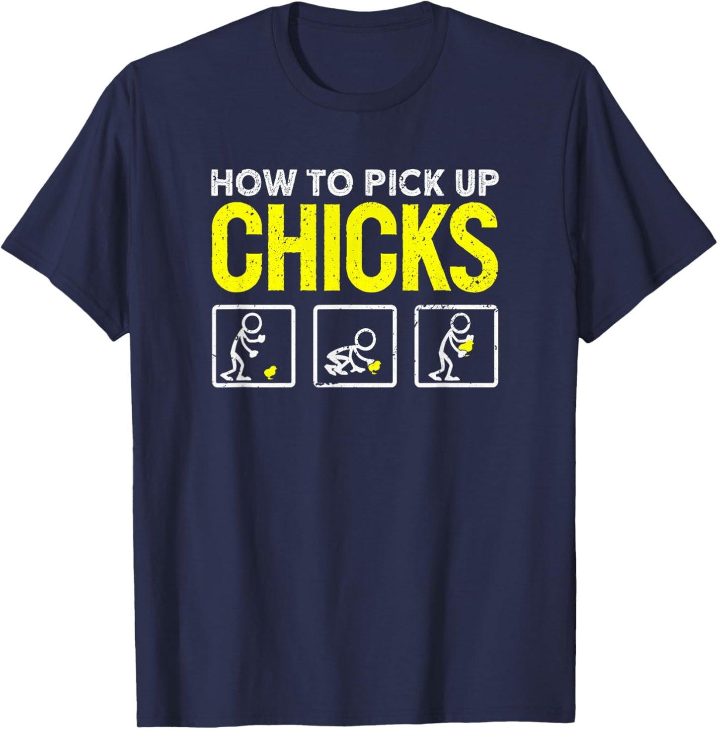 How To Pick Up Chicks Funny Kids Easter T-Shirt - T-Shirt | Navy