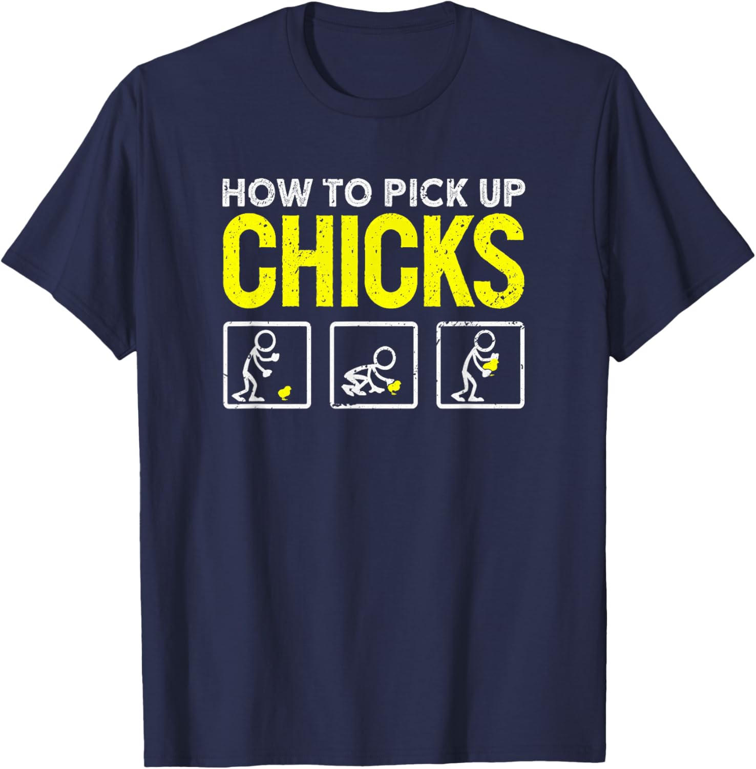 How To Pick Up Chicks Funny Kids Easter T-Shirt - T-Shirt | Navy