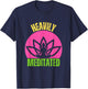 Heavily Meditated Spiritual Warrior Yoga Vintage Sunset T-Shirt - T-Shirt | Navy