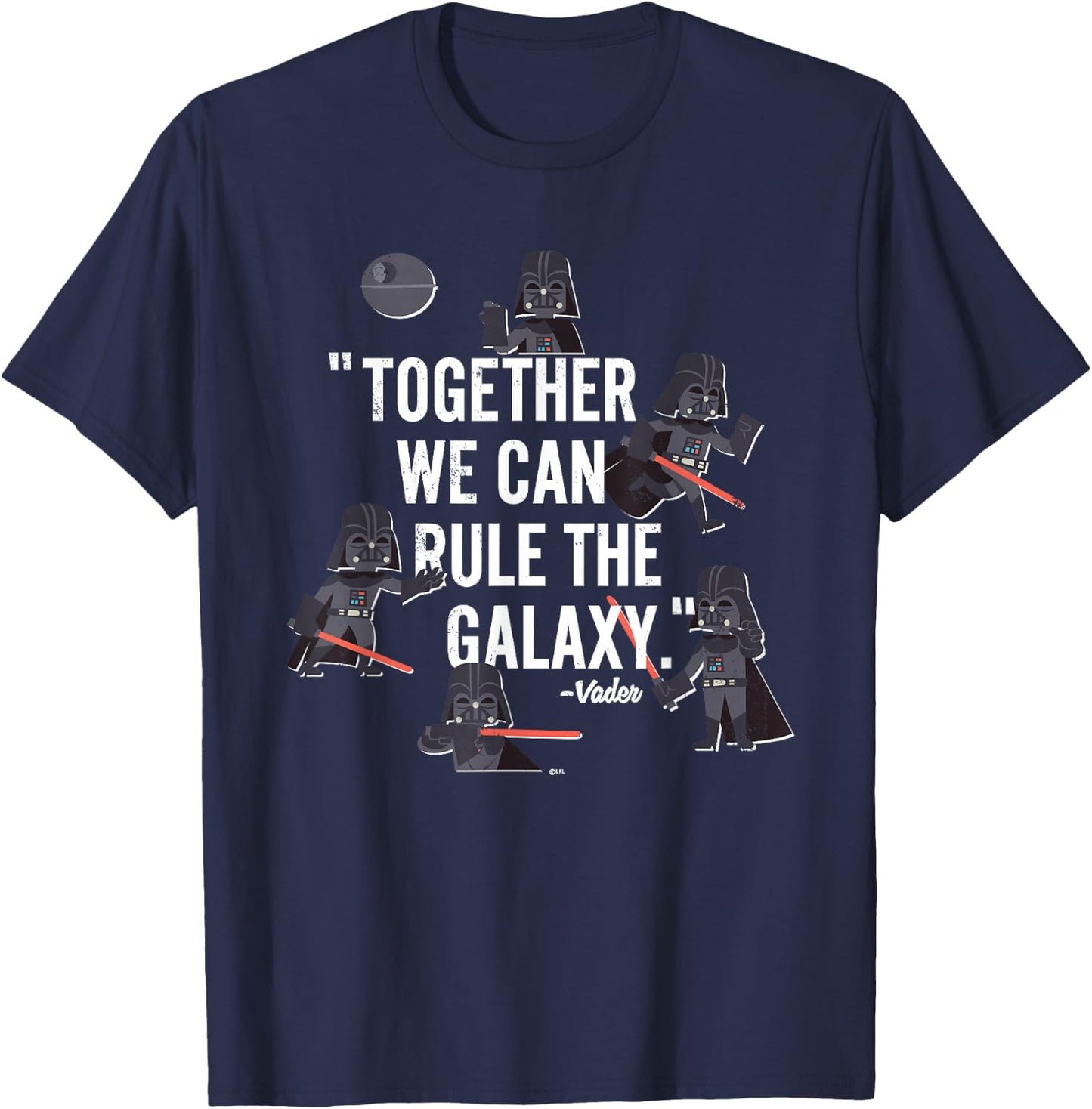 Star Wars Darth Vader Together We Can Rule The Galaxy Multi T-Shirt - T-Shirt | Navy
