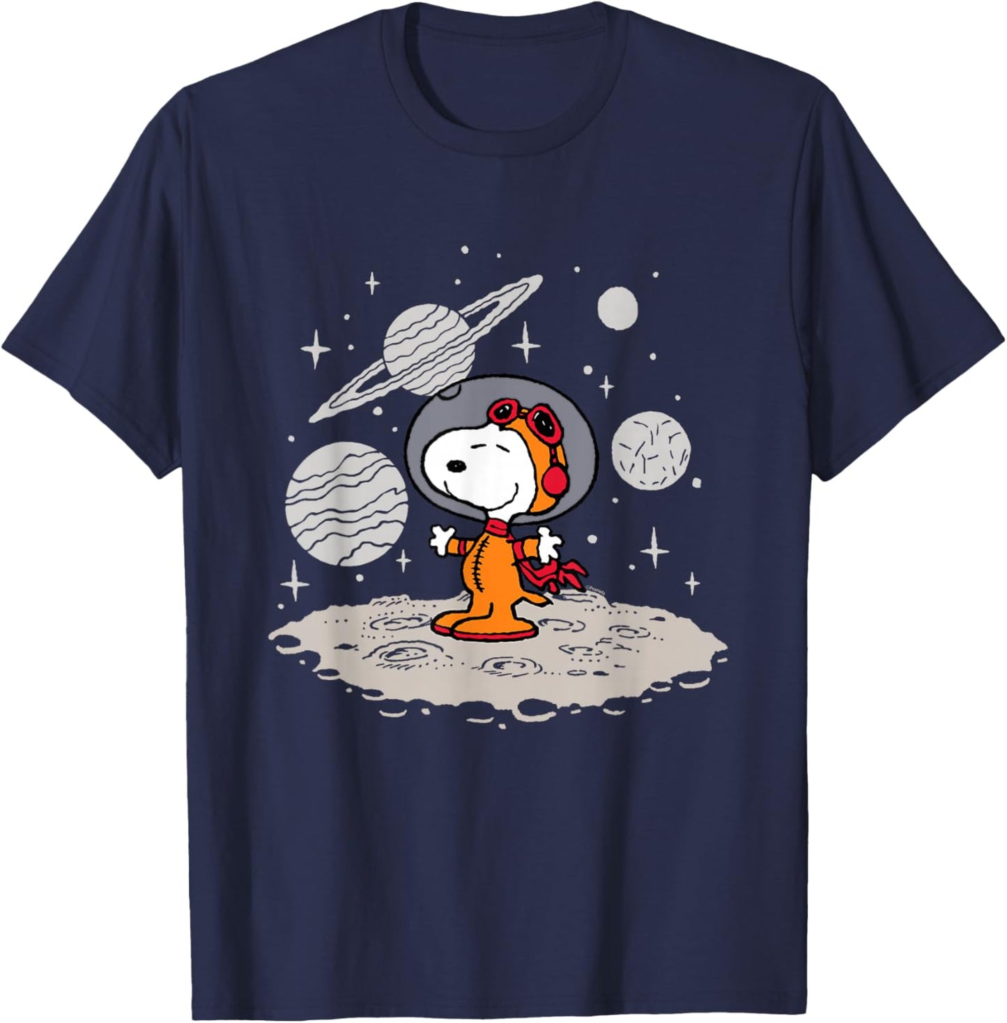 Peanuts - Snoopy Planets and Starfield T-Shirt - T-Shirt | Navy