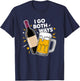 I Go Both Ways Beer Wine Drinking T-Shirt - T-Shirt | Navy
