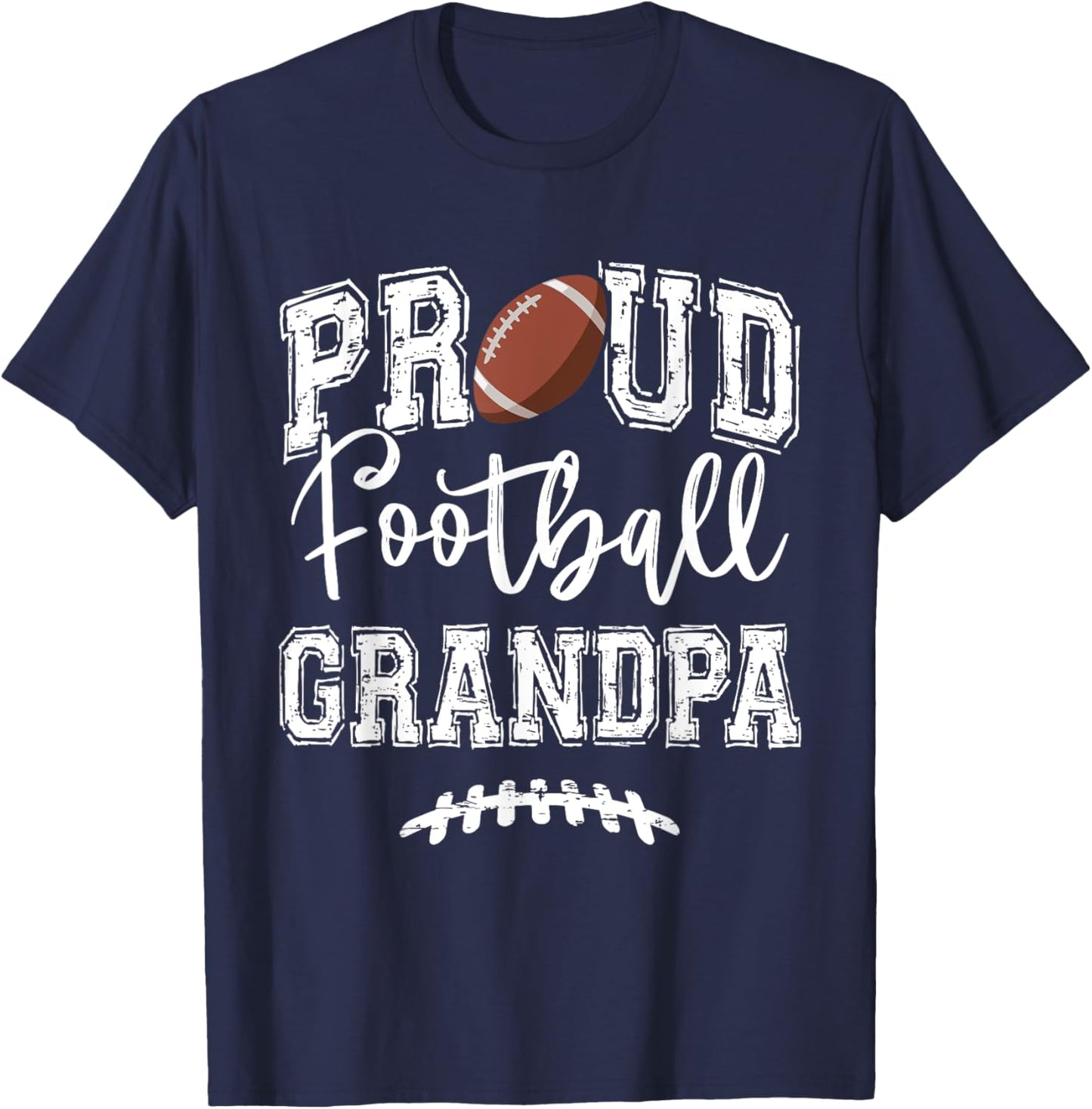Proud Football Grandpa Funny College That's My Nephew T-Shirt - T-Shirt | Navy
