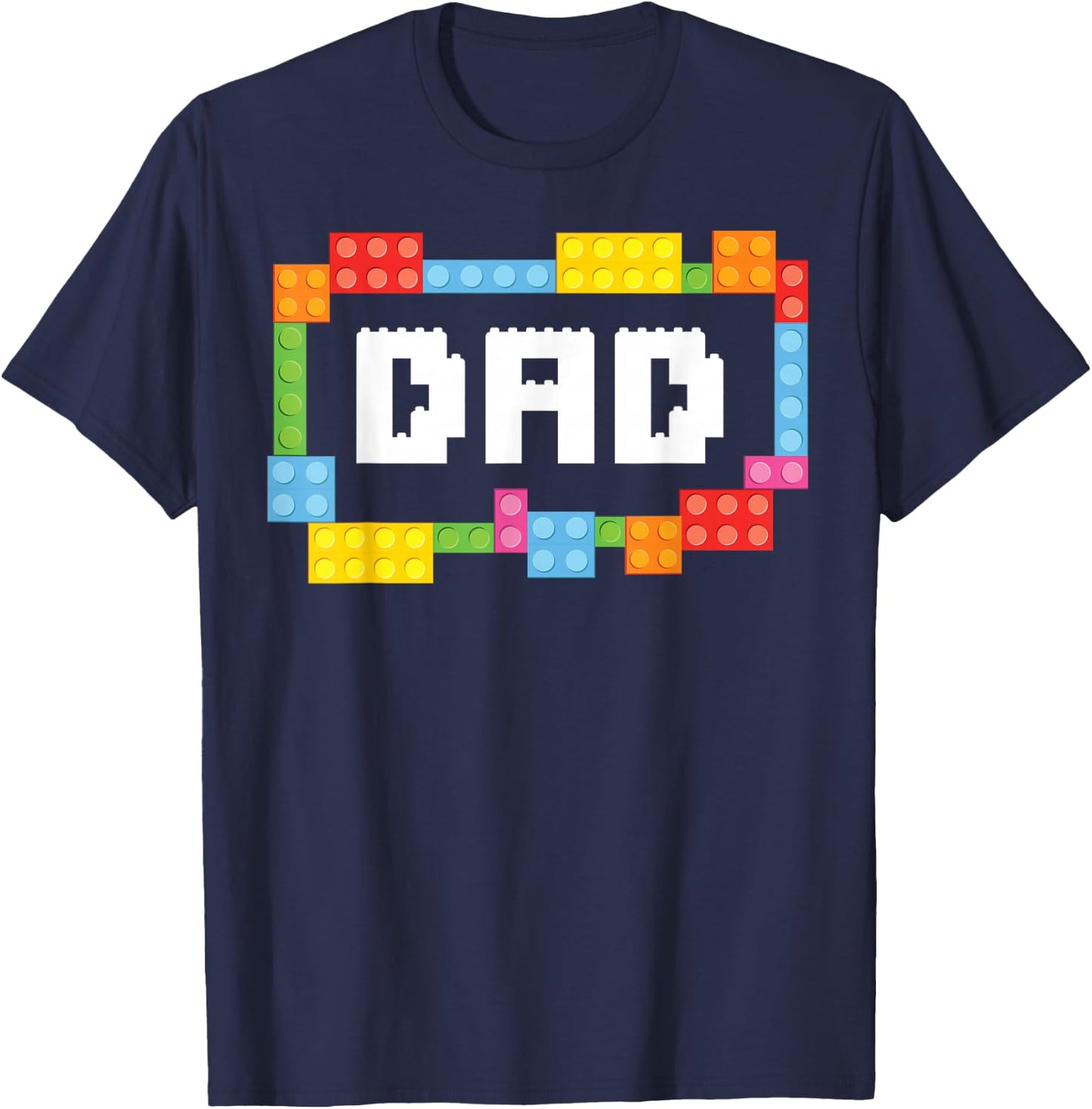 Master builder Dad Bricks Blocks Building Family Set Parents T-Shirt - T-Shirt | Navy