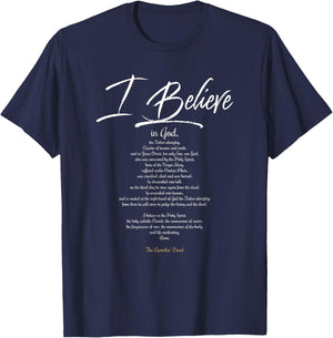 Apostles Creed Shirt T-Shirt - T-Shirt | Navy