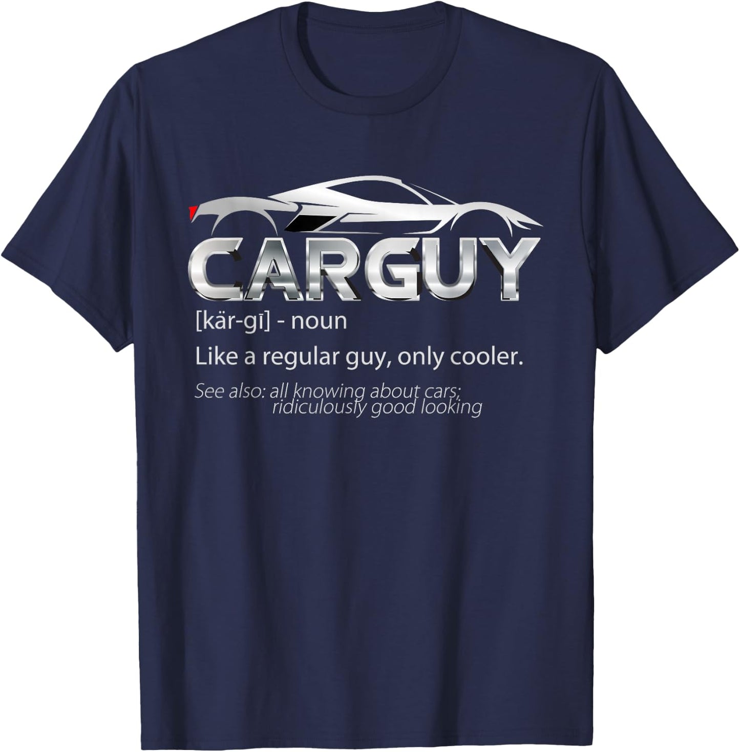 Car Guy Sport Car Fathers Day Car Mechanic Race Car Driver T-Shirt - T-Shirt | Navy