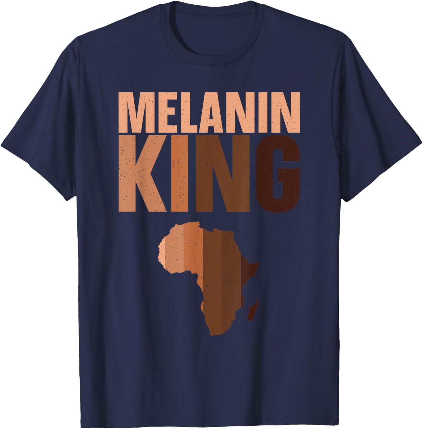 African King Design Boys African Print Melanin King T-Shirt - T-Shirt | Navy