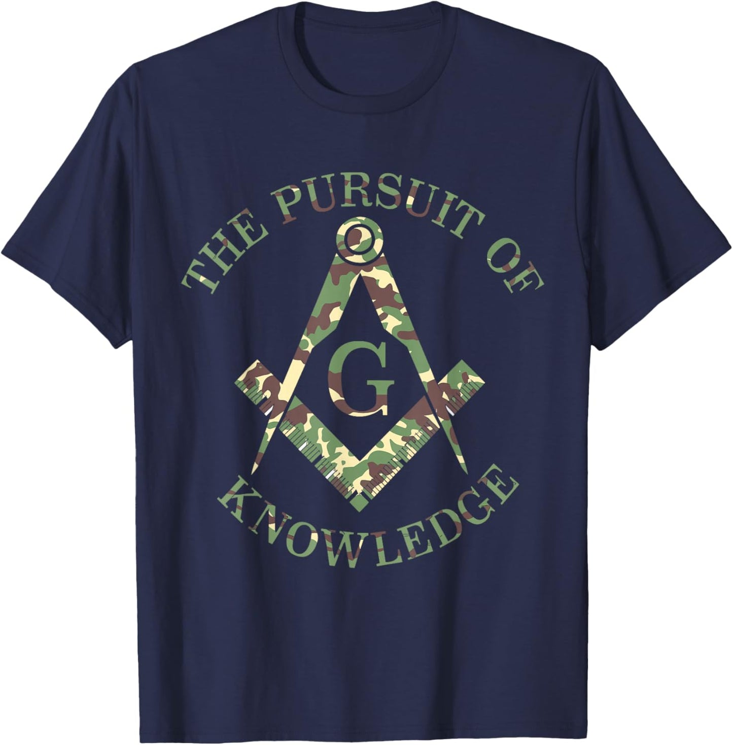 Mason Masonic Camo Freemason T-Shirt - T-Shirt | Navy