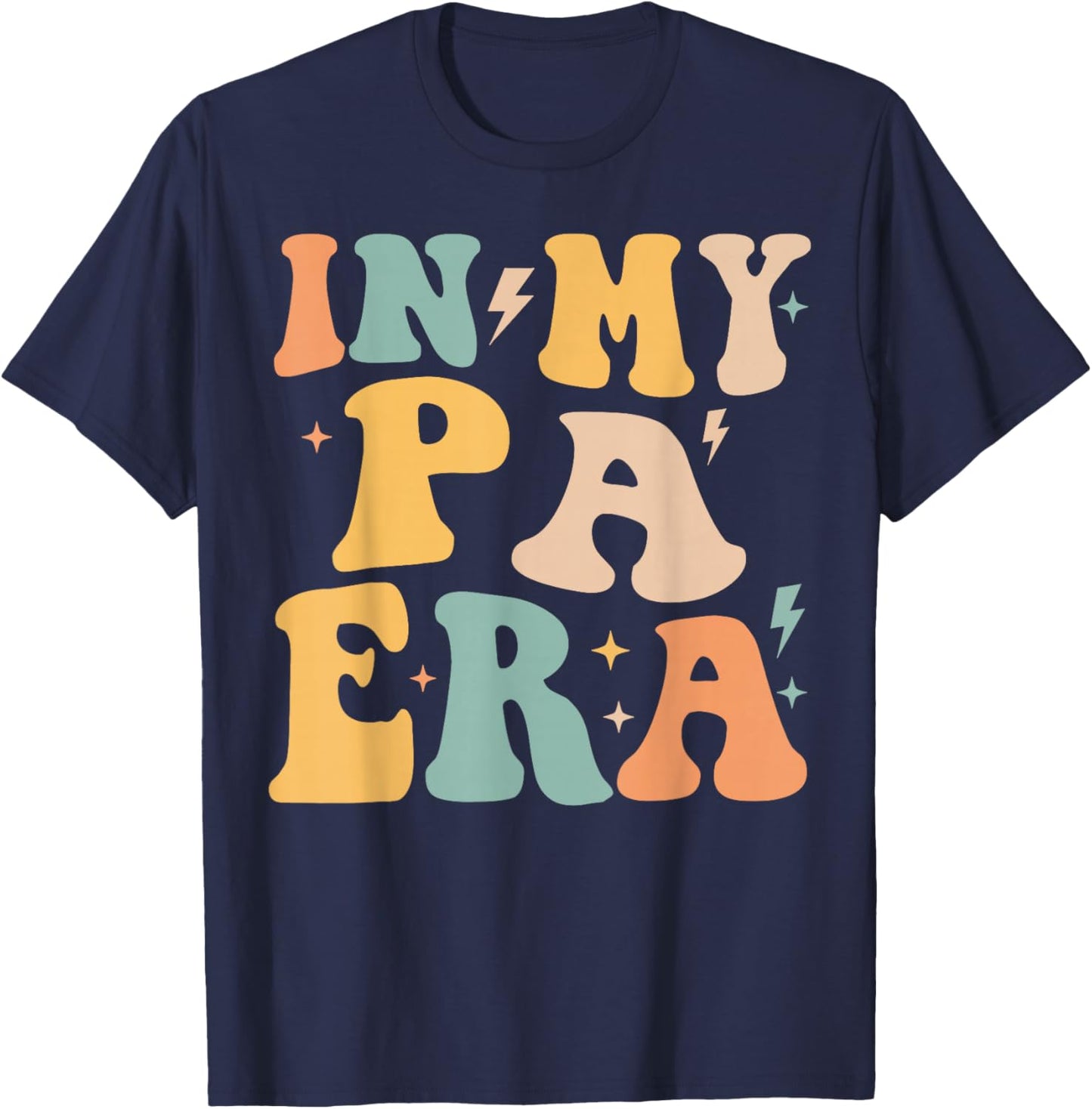 Retro Groovy In My Pa Era Father's Day T-Shirt - T-Shirt | Navy