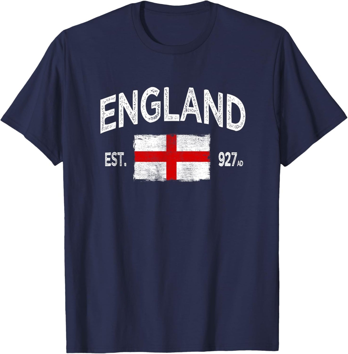Vintage England English Flag T-Shirt - T-Shirt | Navy