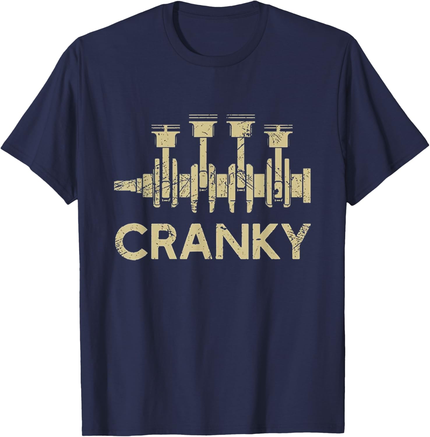 Cranky Car Engine: Just Another Day in the Garage T-Shirt - T-Shirt | Navy