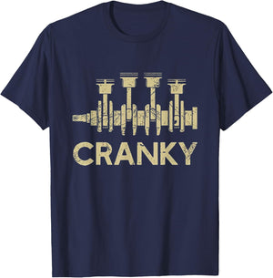 Cranky Car Engine: Just Another Day in the Garage T-Shirt - T-Shirt | Navy
