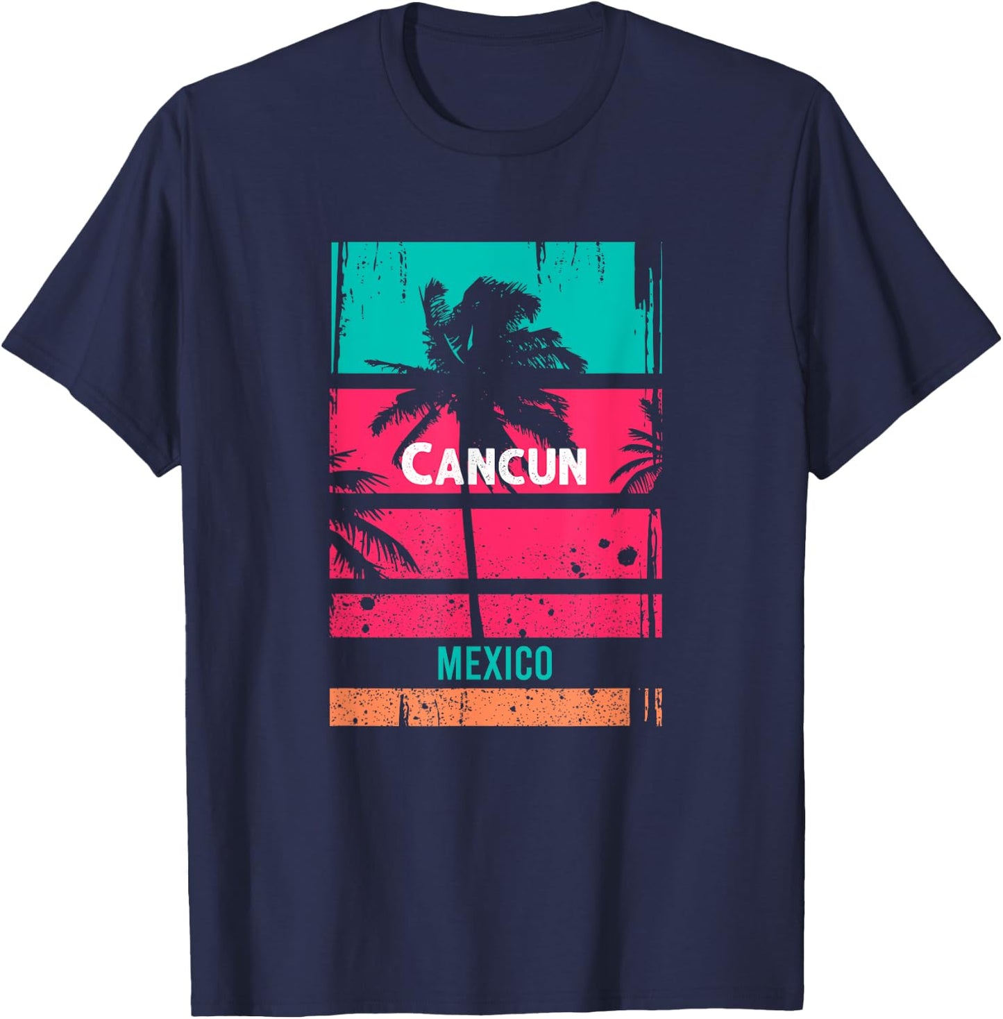 Cancun Souvenir - Mexico Reminder T-Shirt - T-Shirt | Navy