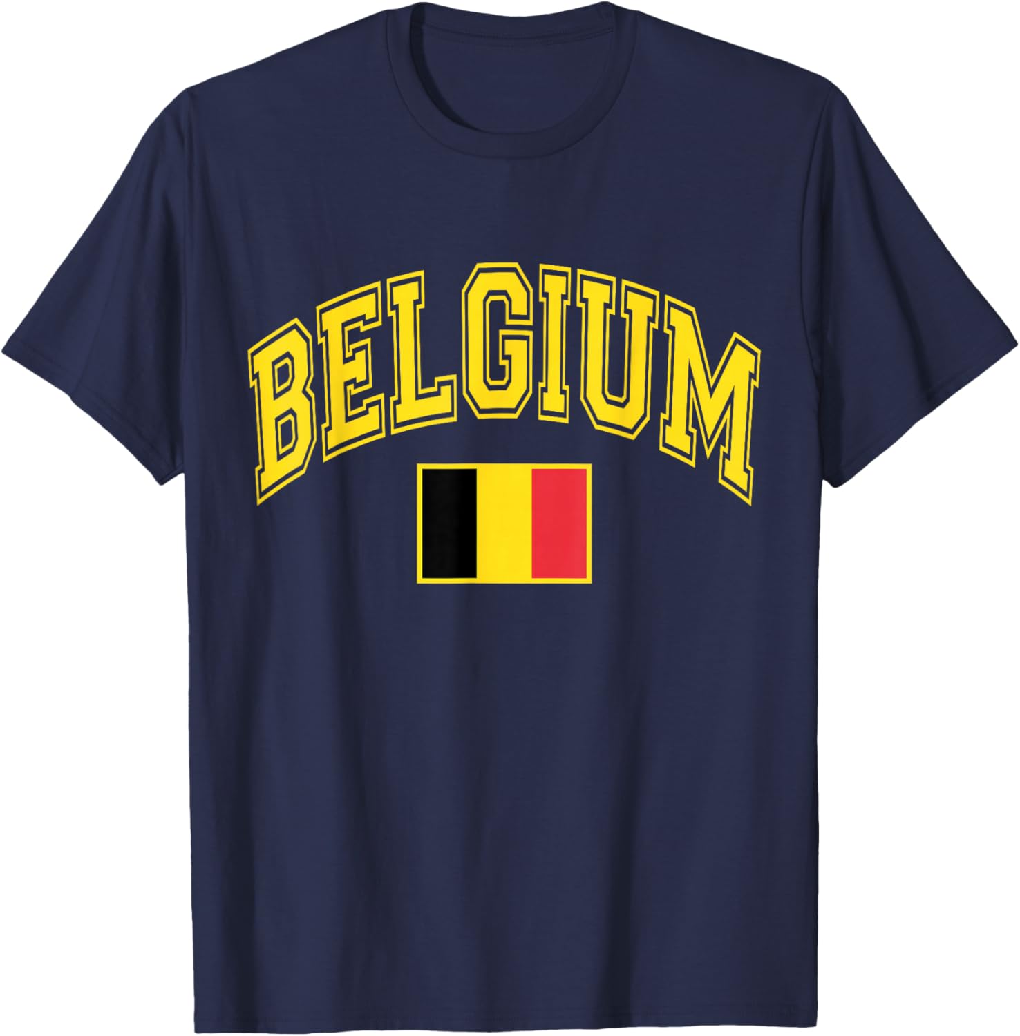 Belgium Flag T-Shirt - T-Shirt | Navy