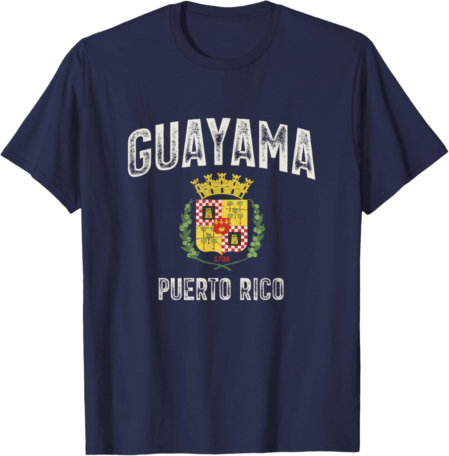 Guayama City in Puerto Rico, Guayama Armorial T-Shirt - T-Shirt | Navy