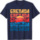 Grenada Vacation Grenadian Surfing Souvenir Retro T-Shirt - T-Shirt | Navy