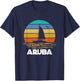 Aruban Tropical Island Aruba Beach Summer Holiday Travel T-Shirt - T-Shirt | Navy