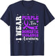 I Wear Purple Domestic Violence Awareness Men Women T-Shirt - T-Shirt | Navy