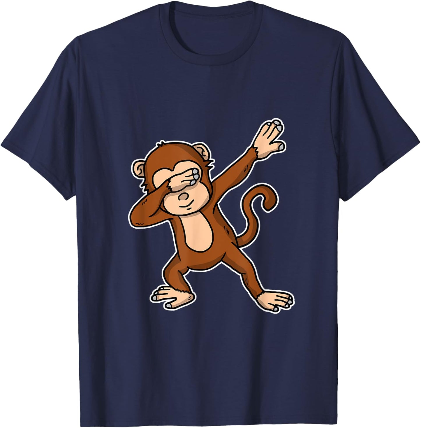 Funny Dabbing Monkey Dab Dance Cool Ape Lover Gift T-Shirt - T-Shirt | Navy