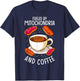 Funny Biology Teacher Science Fueled By Mitochondria Coffee T-Shirt - T-Shirt | Navy