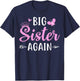 Big Sister Again Sibling Older Daughter Arrow & Butterflies T-Shirt - T-Shirt | Navy