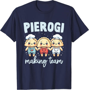 Pierogi Making Team Funny Polish Christmas Food Family T-Shirt - T-Shirt | Navy
