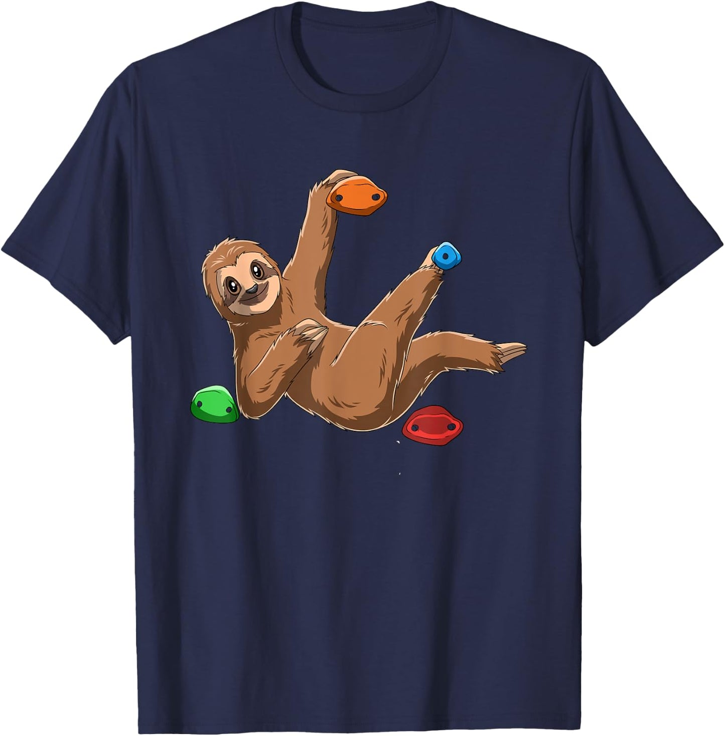 Sloth - Bouldering and Climbing Gift T-Shirt - T-Shirt | Navy