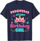 Mema of The Birthday Girl Unicorn Flower Grandma T-Shirt - T-Shirt | Navy