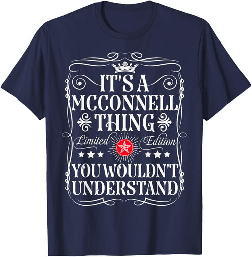 Funny Vintage Mcconnell Name And Gifts Mcconnell Name Its A Mcconnell Thing You Wouldn't Understand Kids Black Small