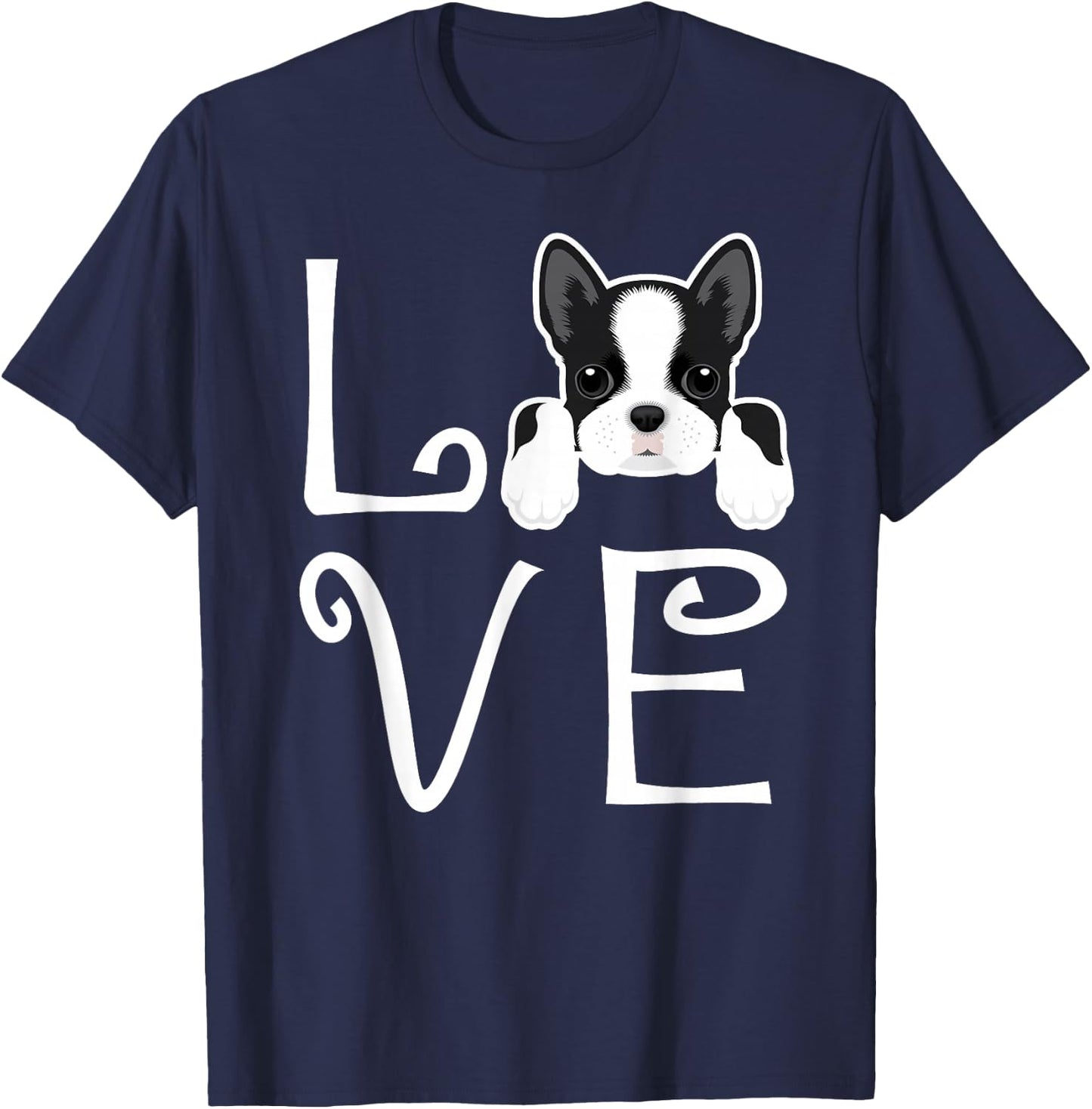 Boston Terrier Love Dog Owner Boston Terrier Puppy T-Shirt - T-Shirt | Navy