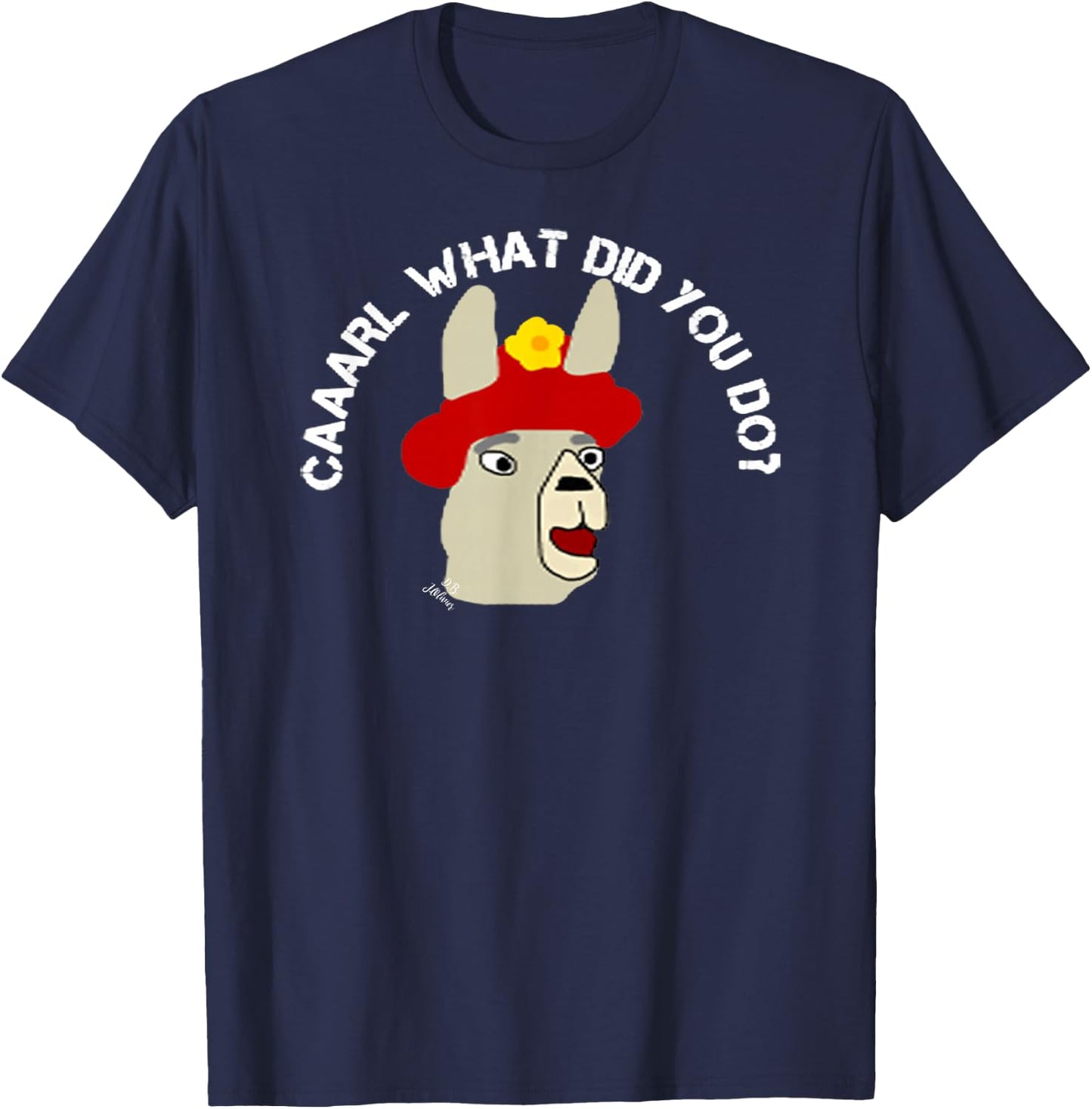 Lamas mit Hütts Karl was du dan? Funny Lama T-Shirt - T-Shirt | Navy